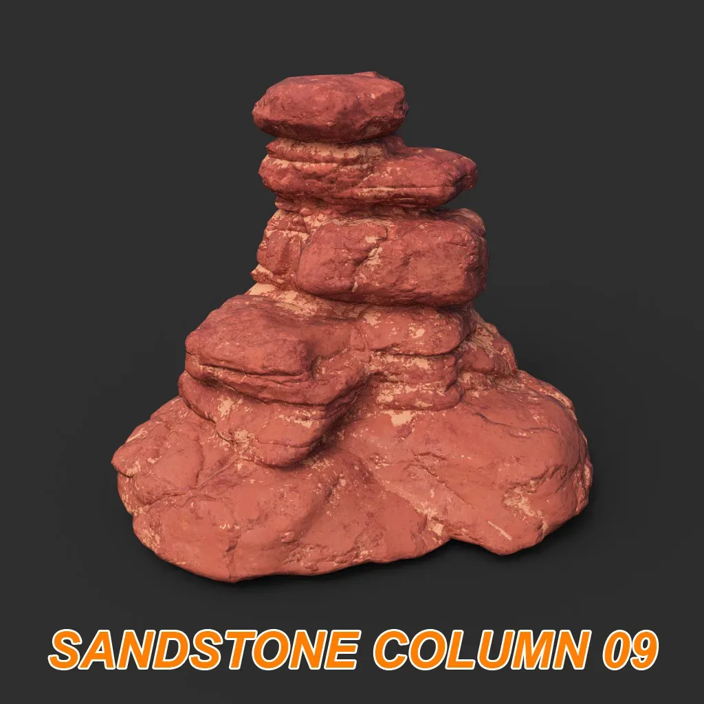 Low poly Sandstone Column 210907