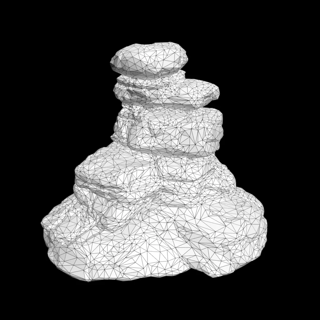 Low poly Sandstone Column 210907