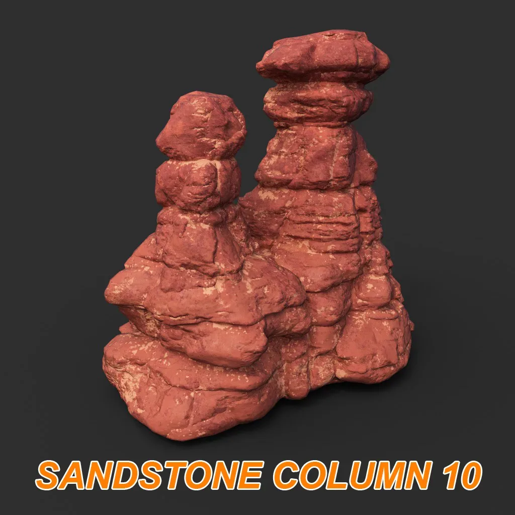 Low poly Sandstone Column 210907