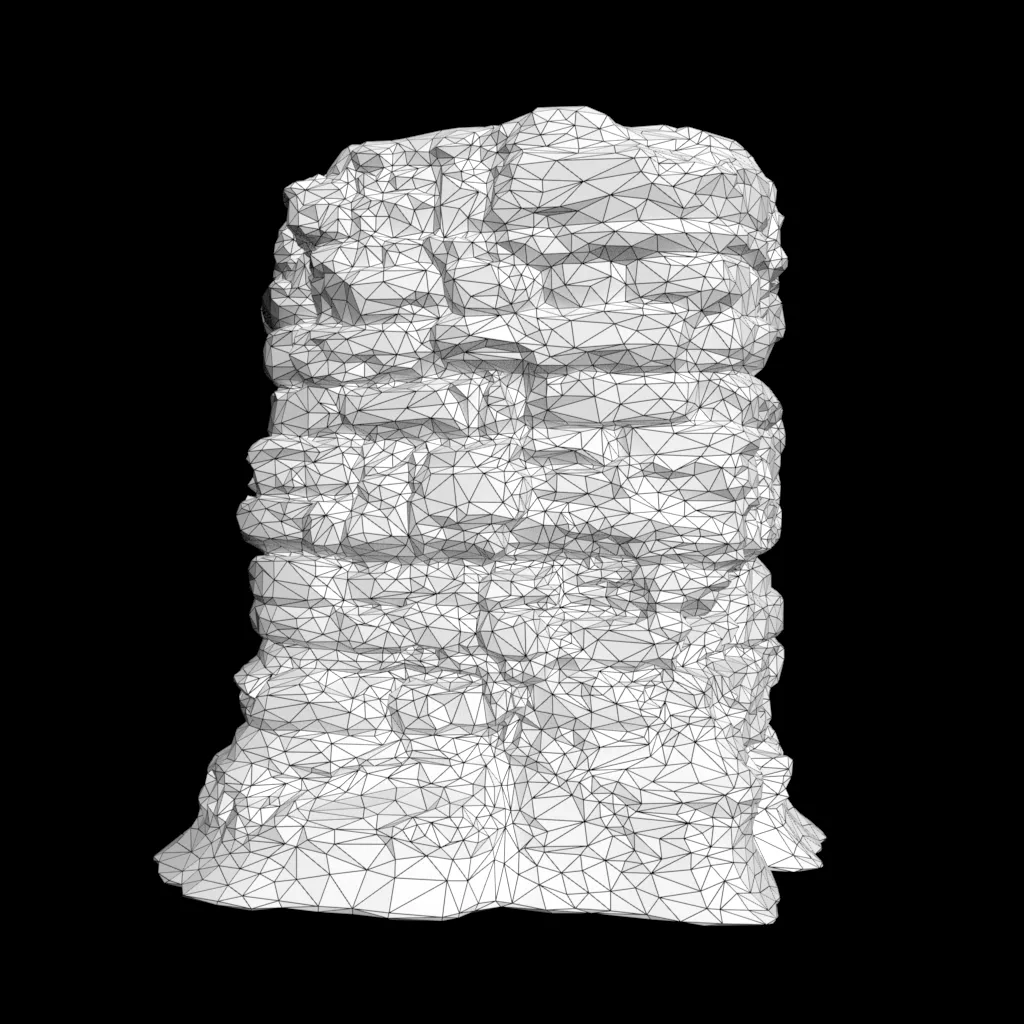 Low poly Sandstone Canyon Cliff 210907