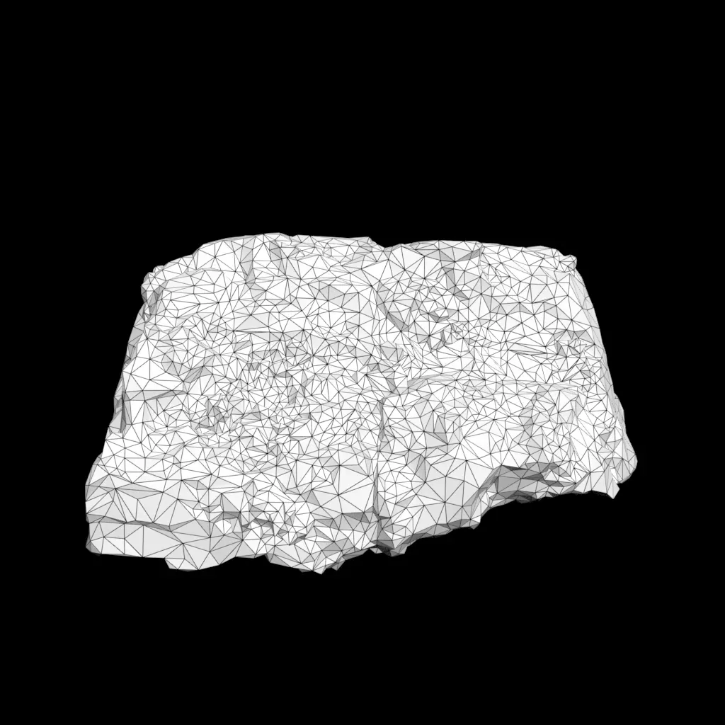 Low Poly Red Gem Mineral Rock 210823