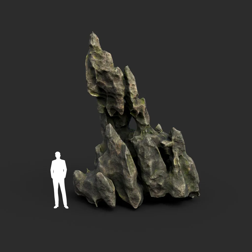 Low poly Cave Eroded Limestone Modular 210727