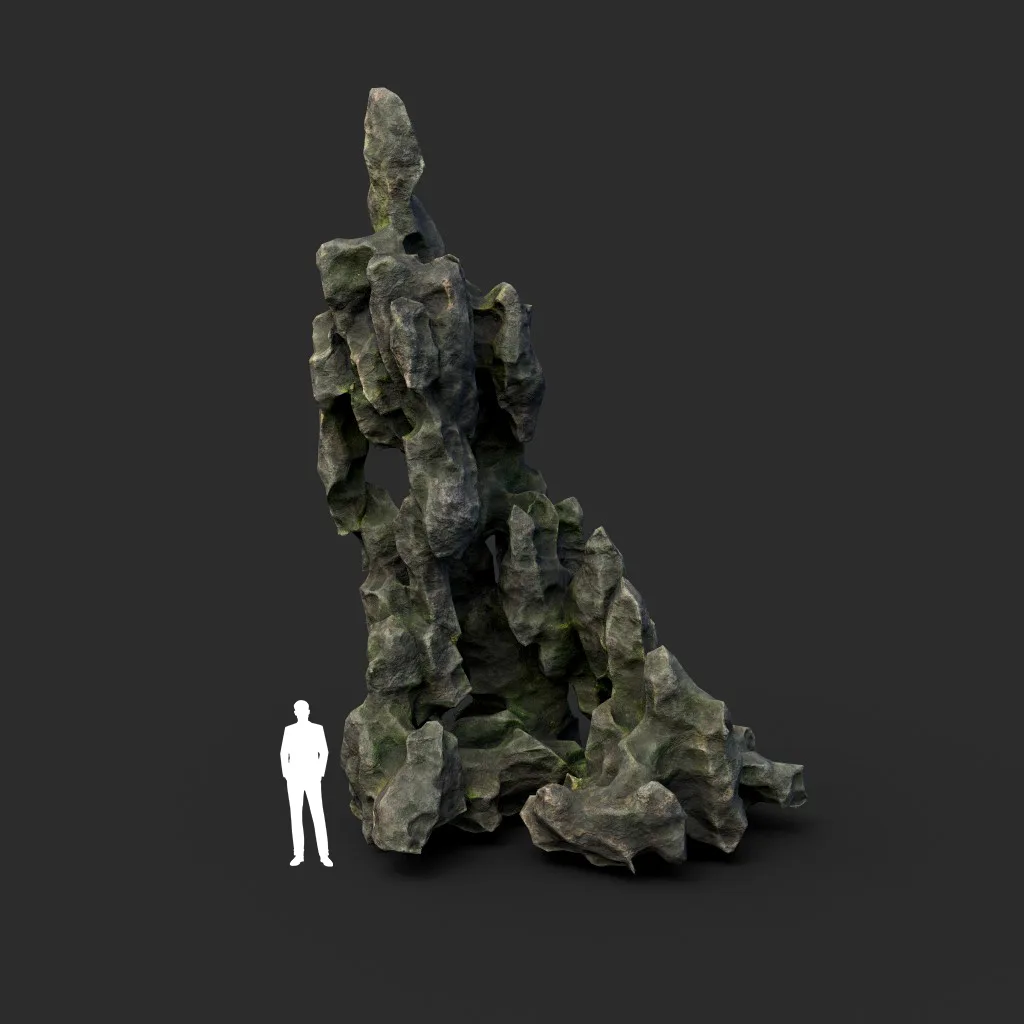 Low poly Cave Eroded Limestone Modular 210727