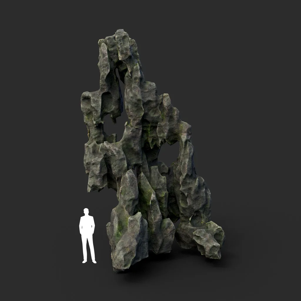 Low poly Cave Eroded Limestone Modular 210727