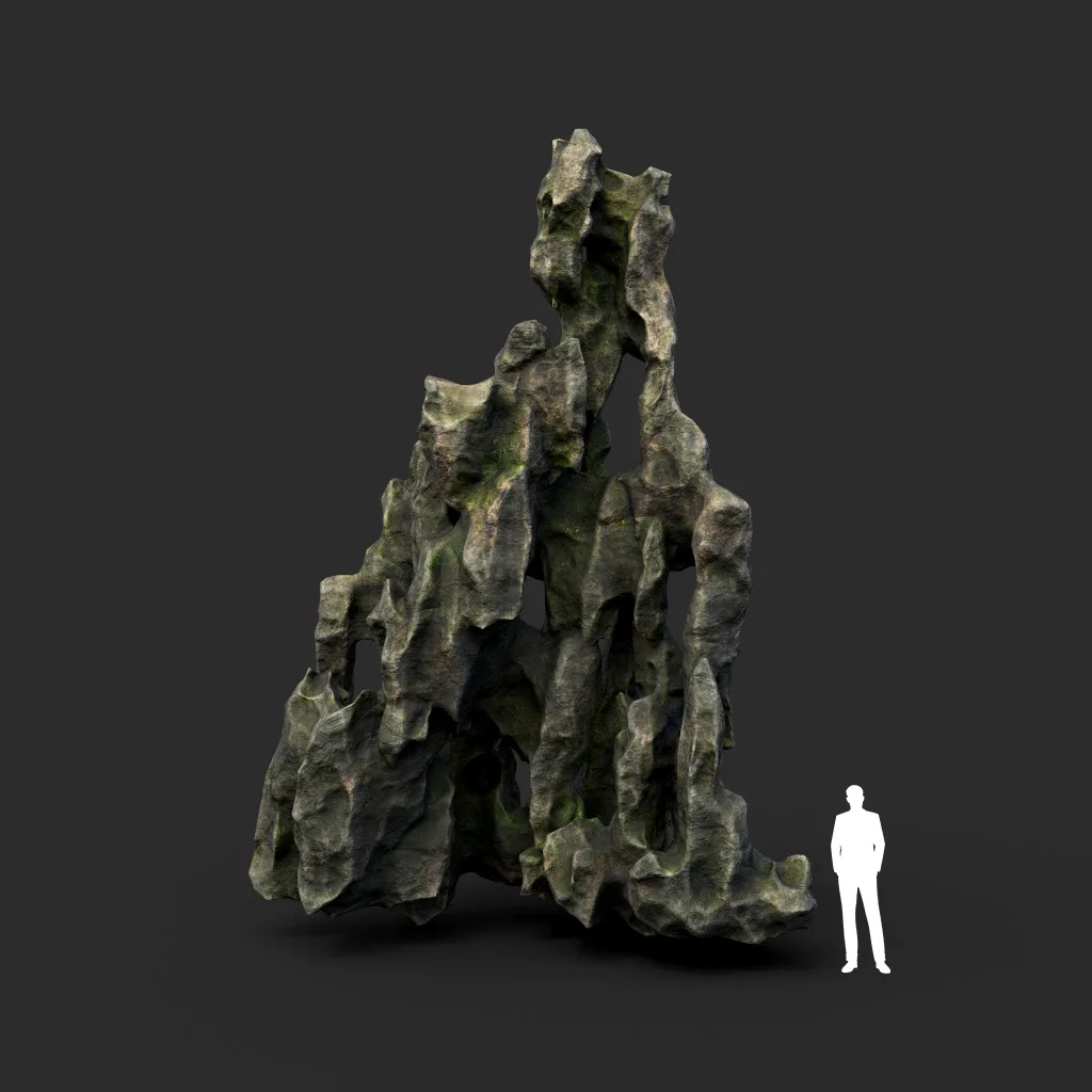 Low poly Cave Eroded Limestone Modular 210727