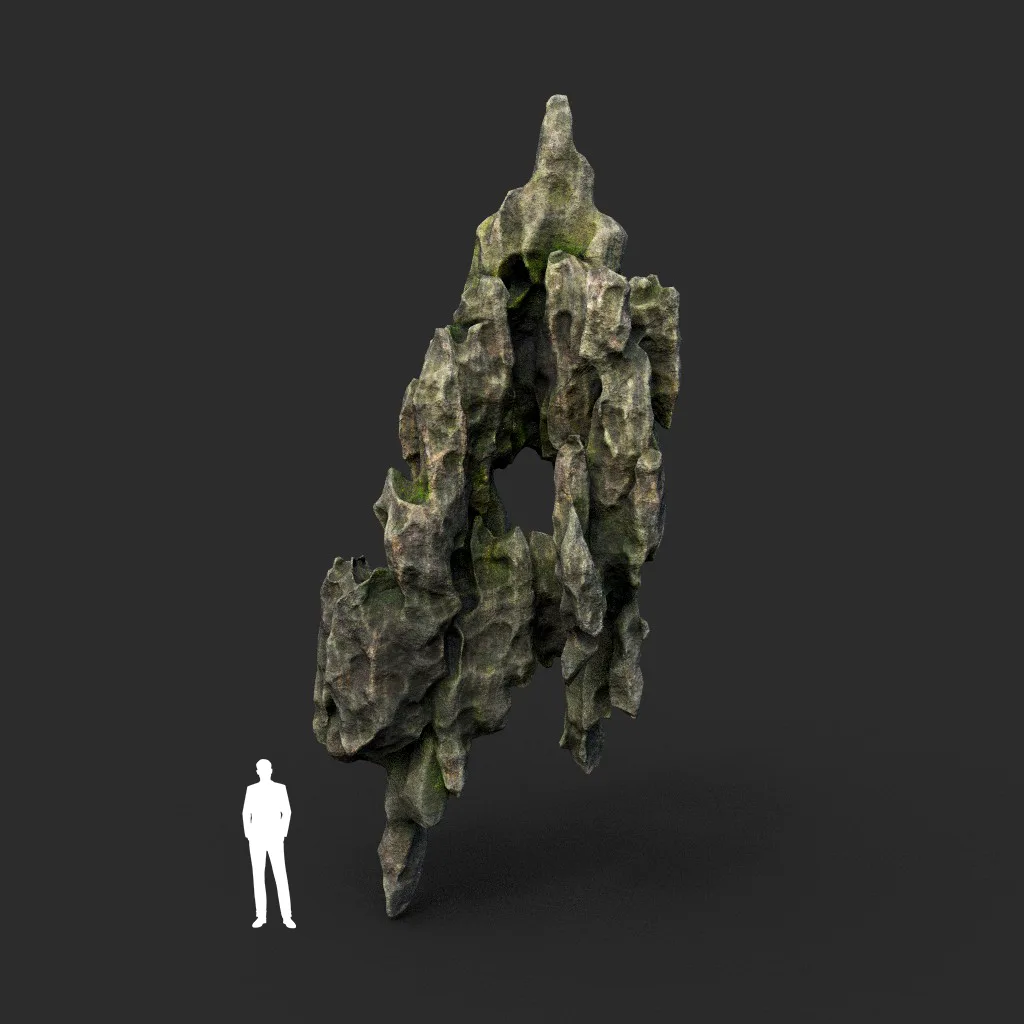 Low poly Cave Eroded Limestone Modular 210727