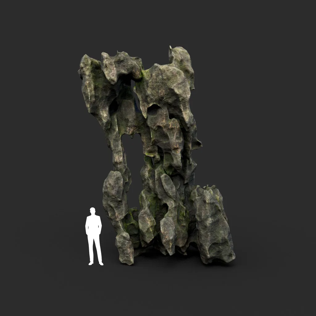 Low poly Cave Eroded Limestone Modular 210727