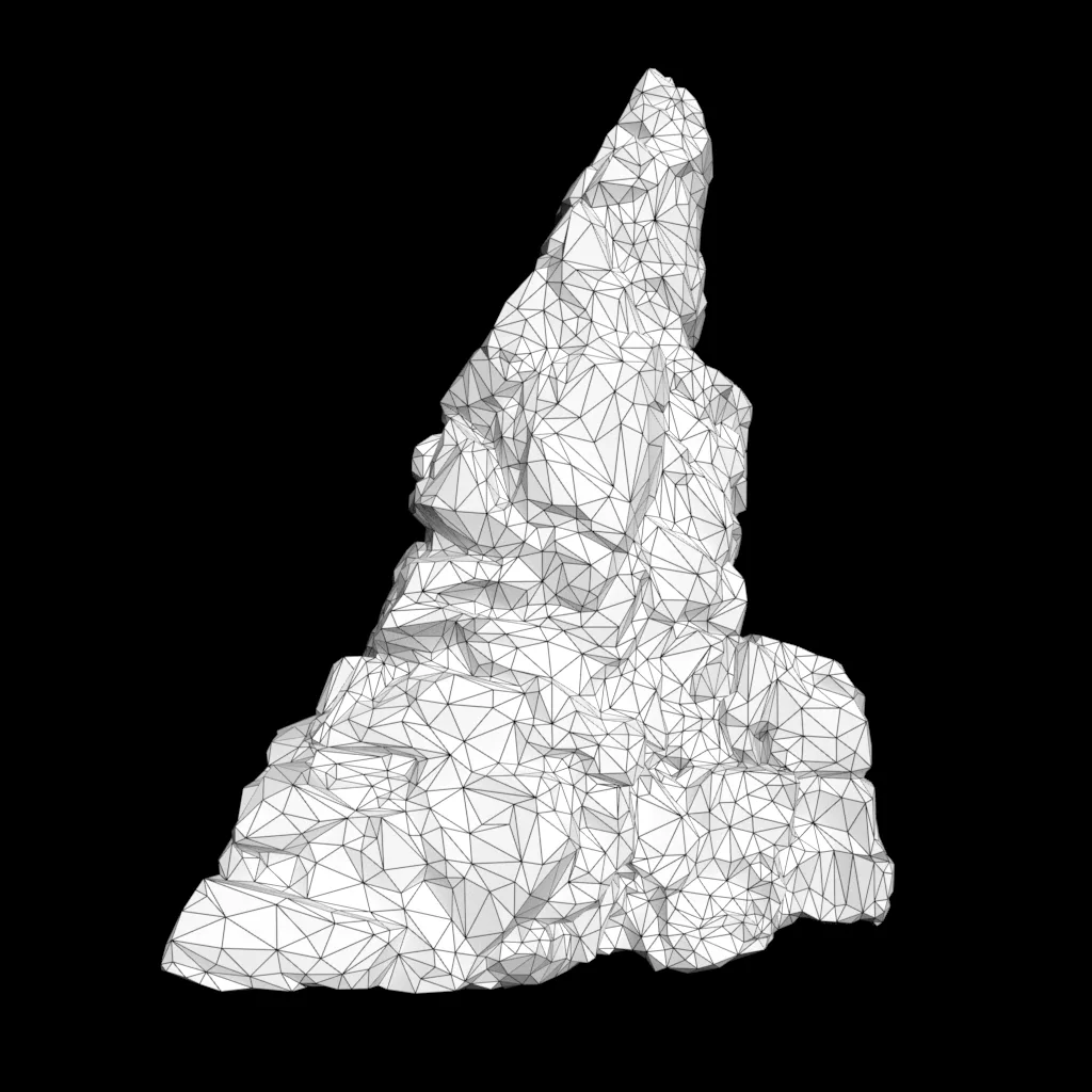 Low poly Black Cliff Modular Rock 210712