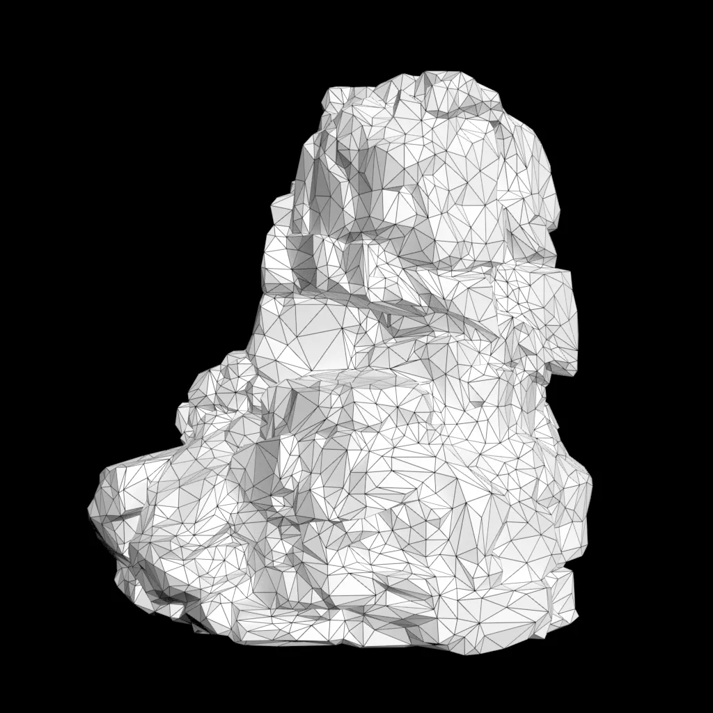 Low poly Black Cliff Modular Rock 210712