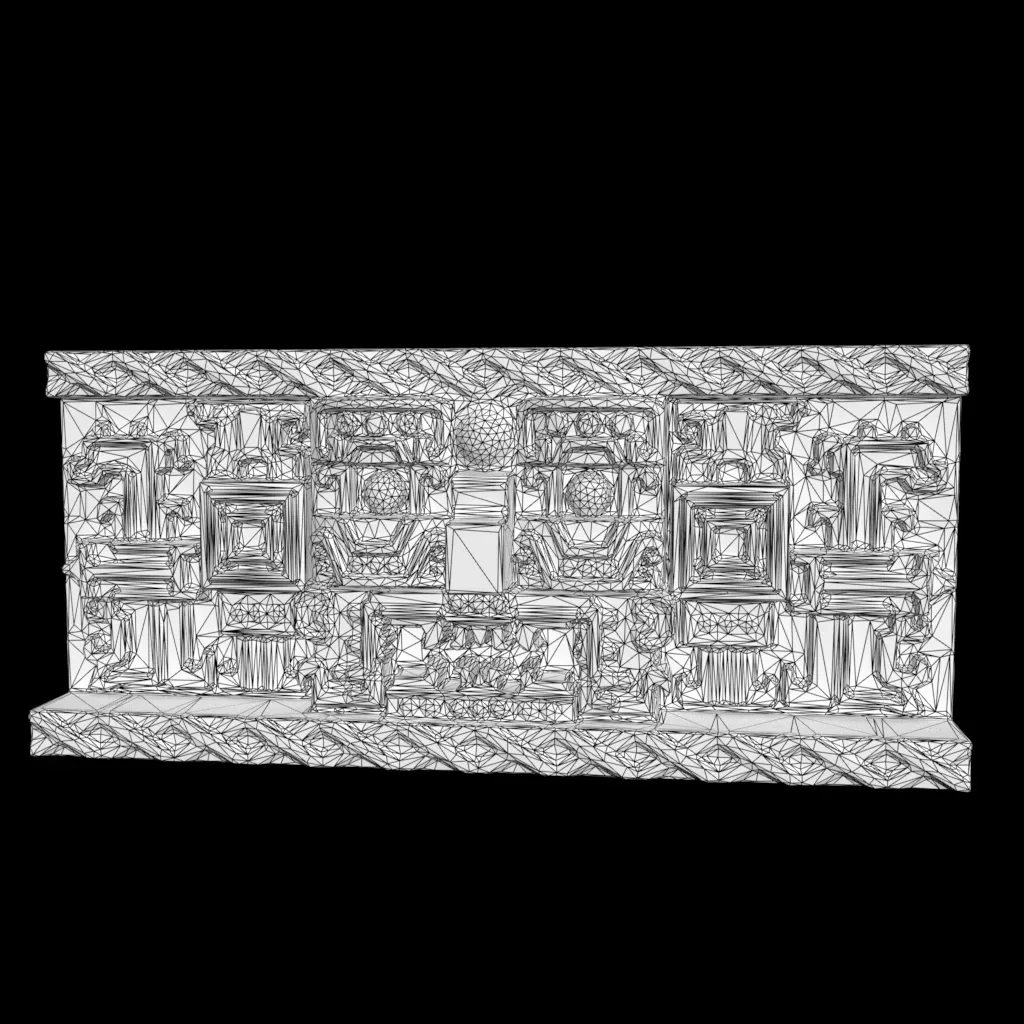 Low poly Mayan Inca Aztec Wall Modular Pack Mossy 210616