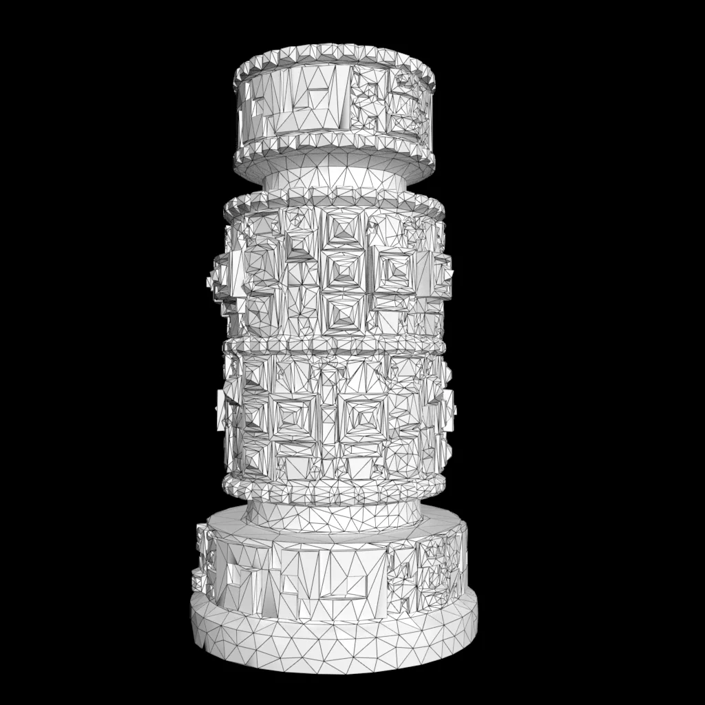 Low poly Mayan Inca Aztec Column Modular Pack 210616