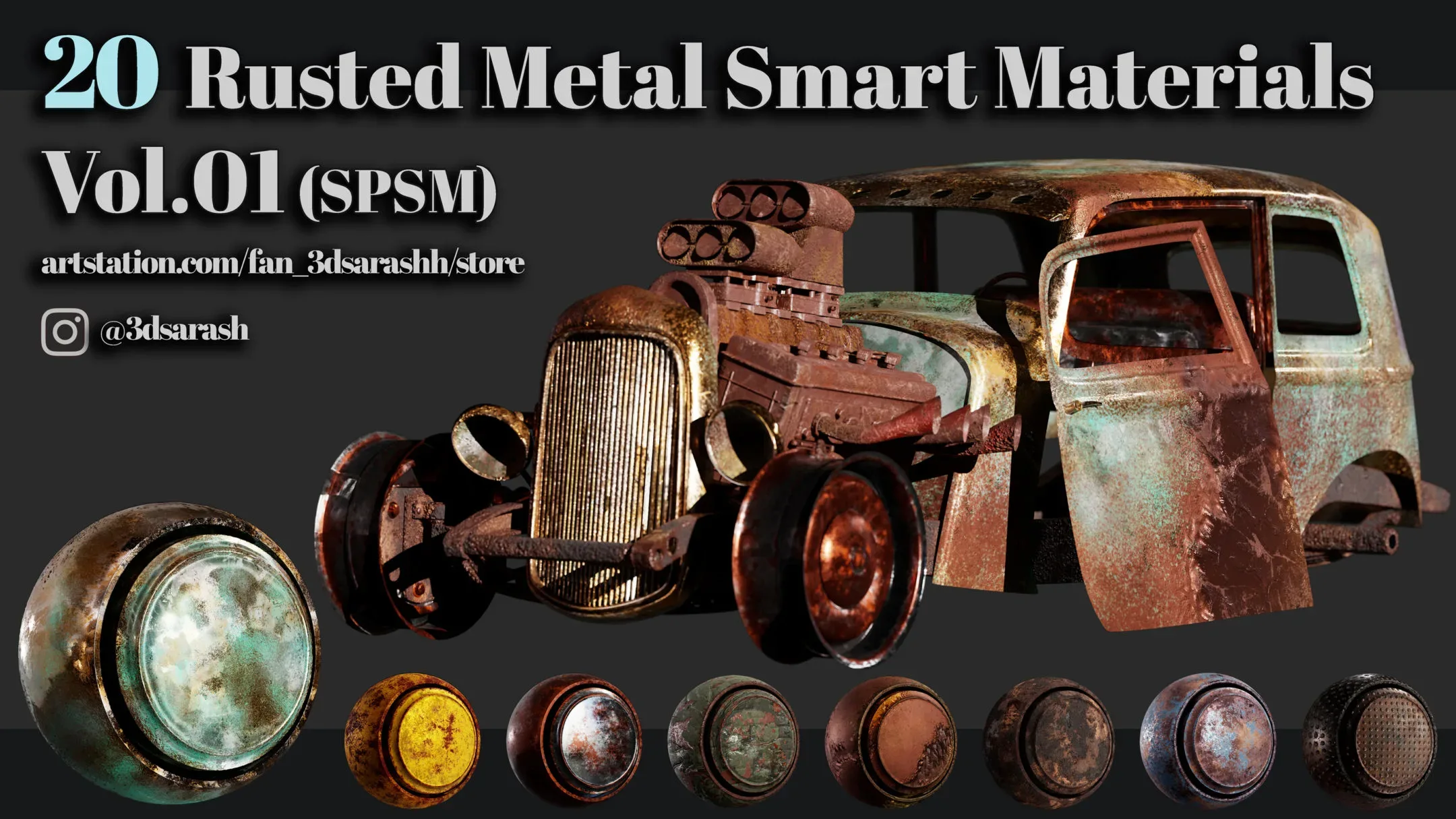 20 Rusted Metal Smart Materials Vol.01 (SPSM)