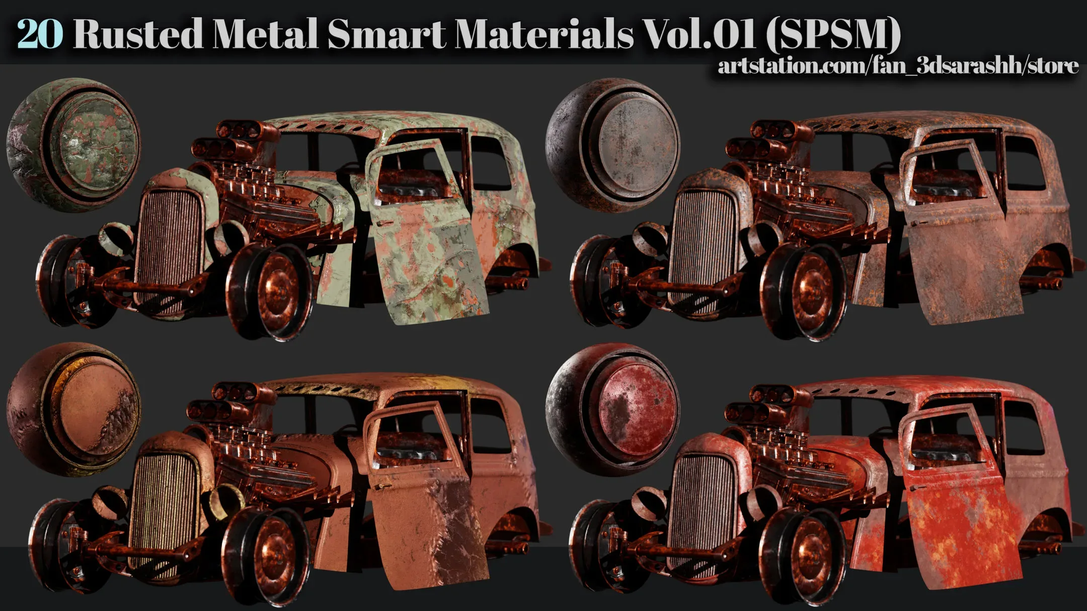 20 Rusted Metal Smart Materials Vol.01 (SPSM)