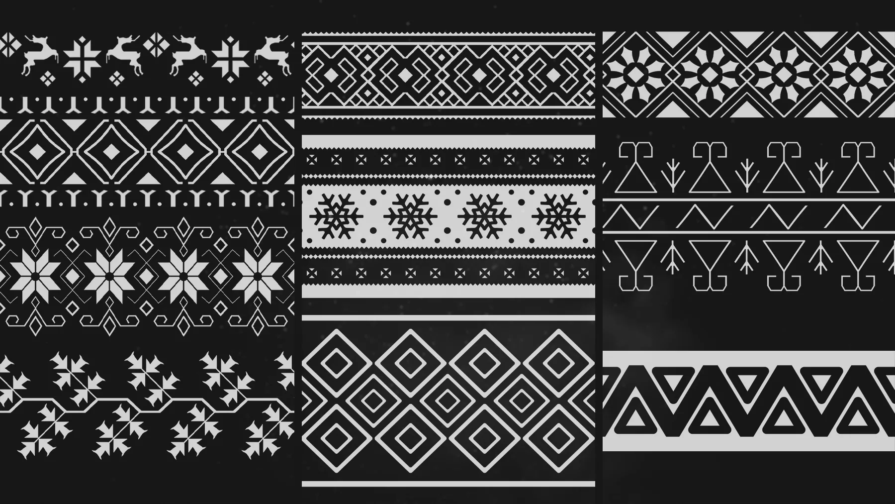 105 Romania Trim Border & Ornament Patterns Alpha Vol.1 (Tileable / 2K)