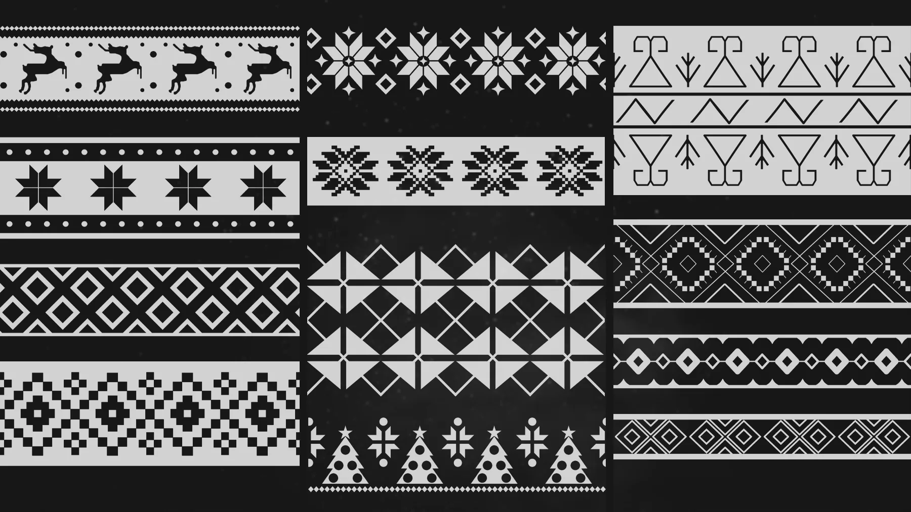 105 Romania Trim Border & Ornament Patterns Alpha Vol.1 (Tileable / 2K)