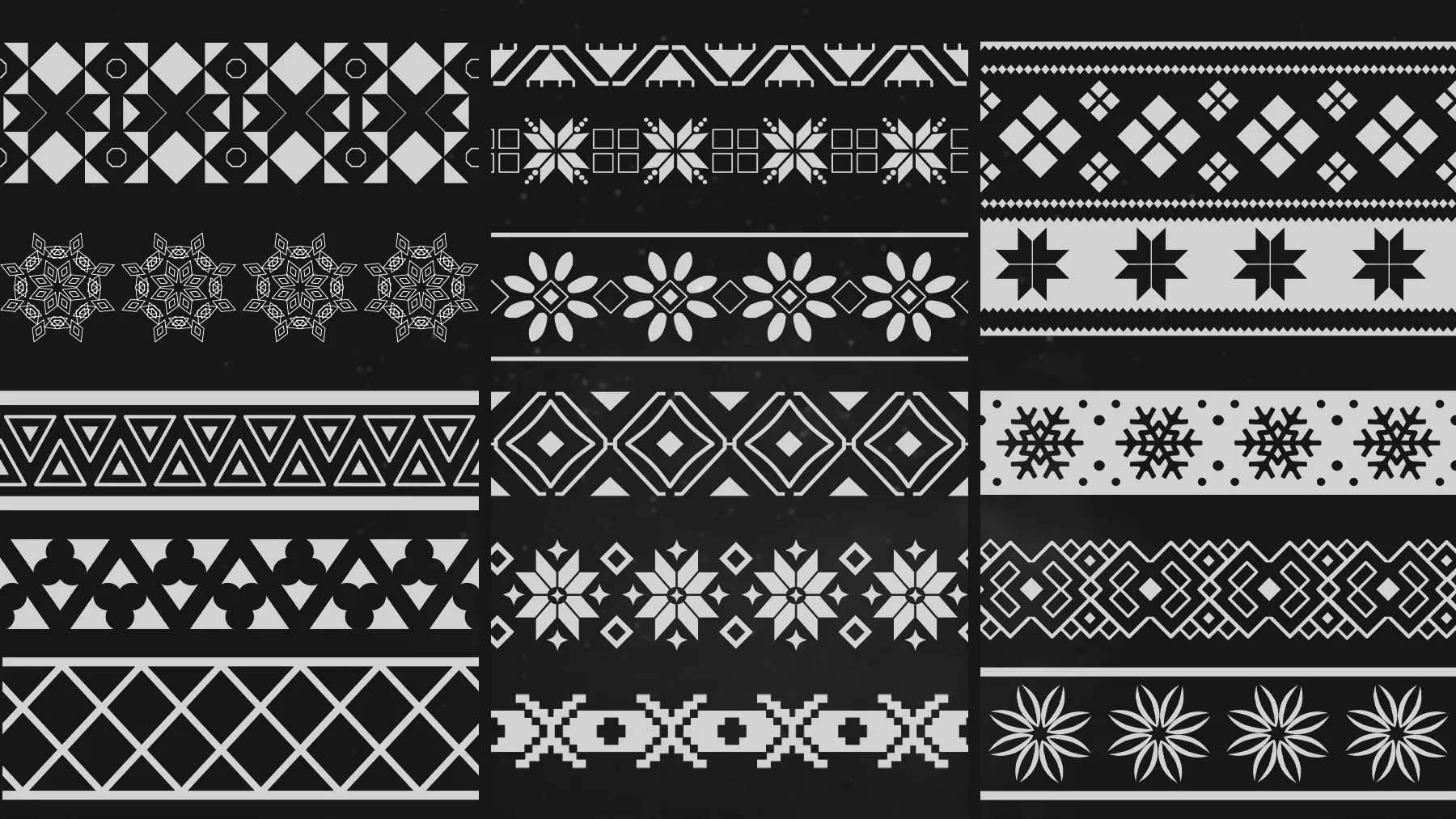 105 Romania Trim Border & Ornament Patterns Alpha Vol.1 (Tileable / 2K)