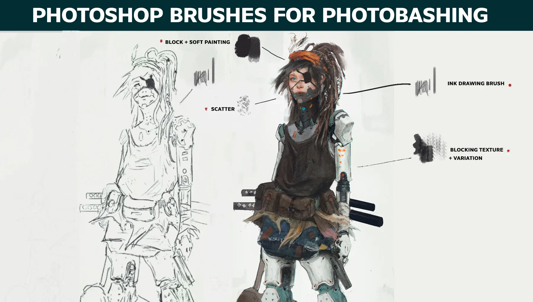 Photoshop Brushes for Photobashing