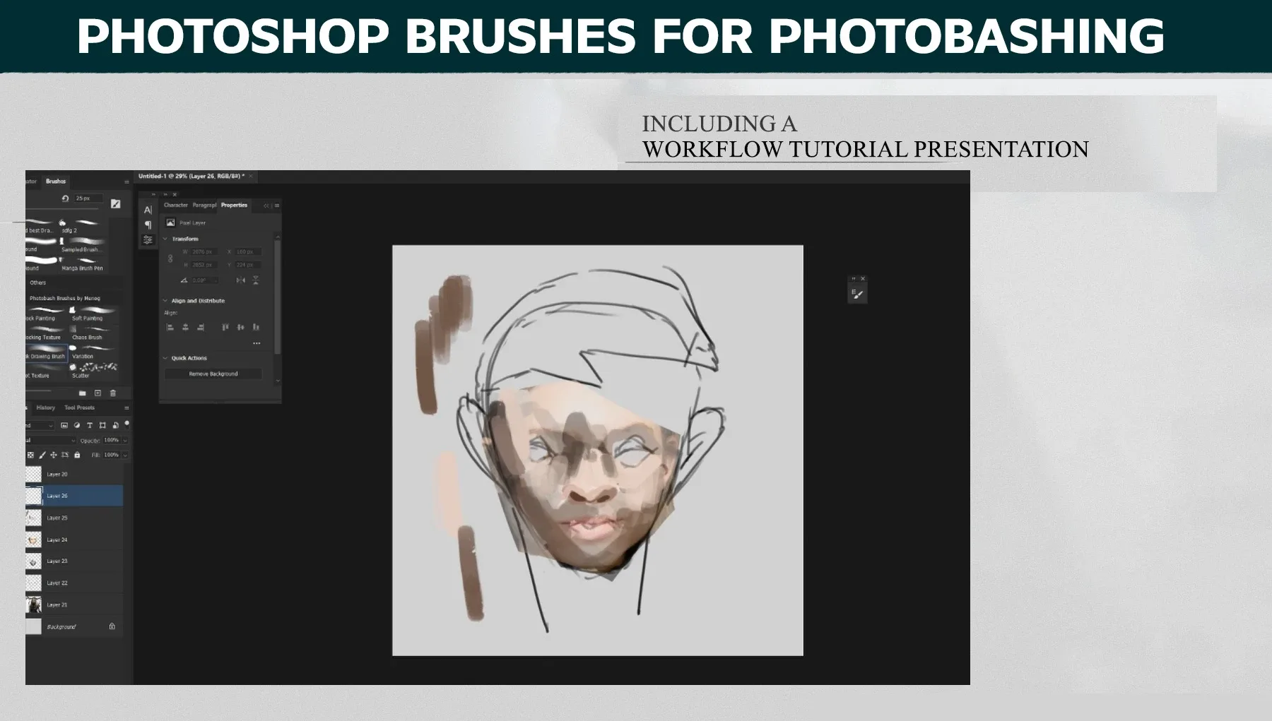 Photoshop Brushes for Photobashing