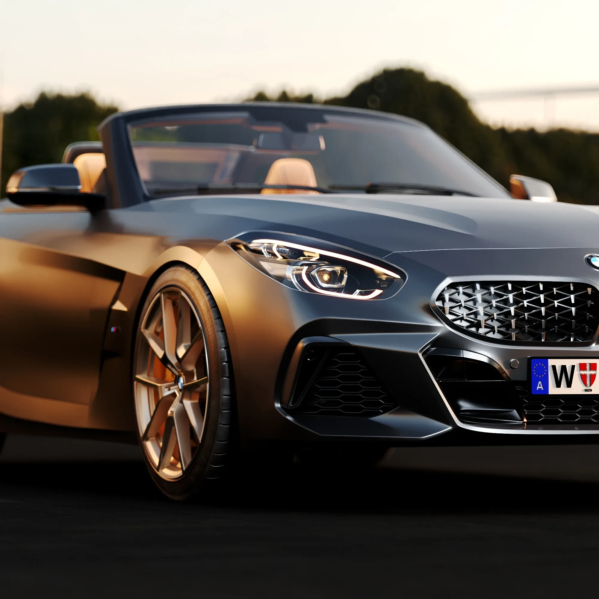 BMW Z4 M40I Roadster With Hq Interior 3D Model