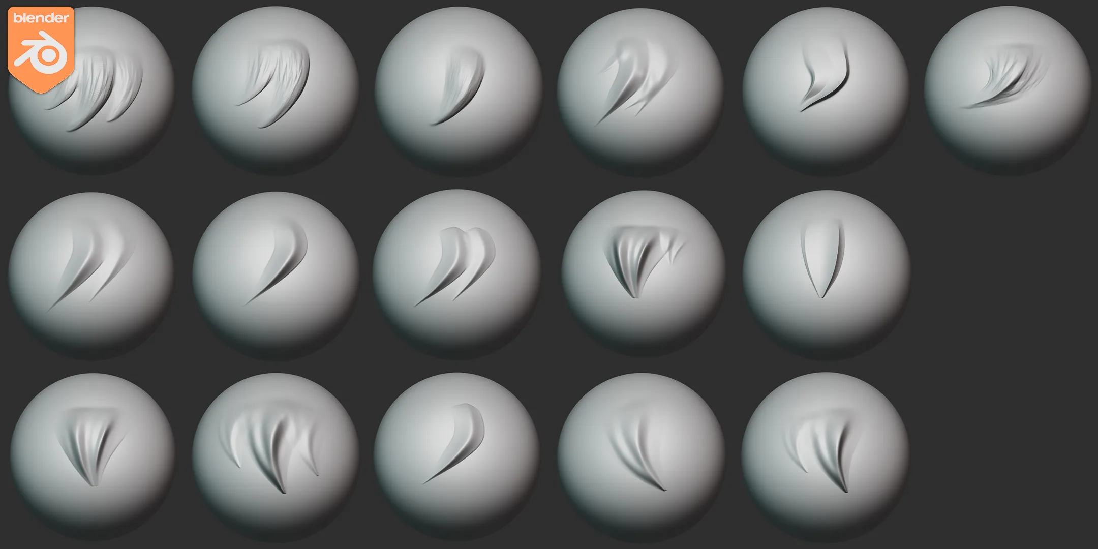 Sculpting Fur Brushes for Blender. Asset Browser.