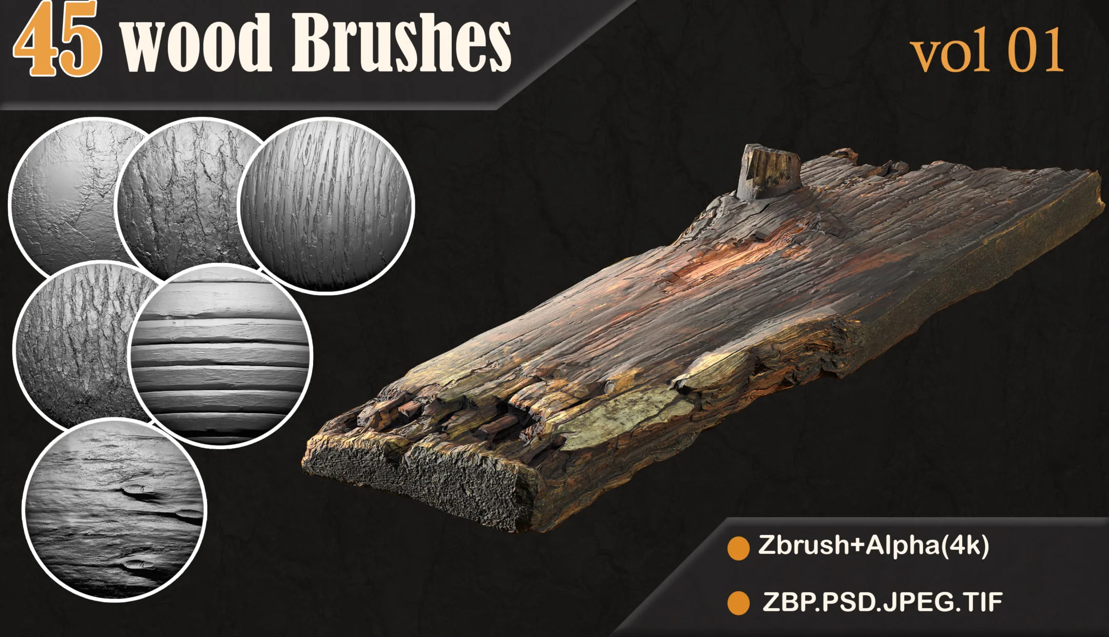 45 Wood Brushes