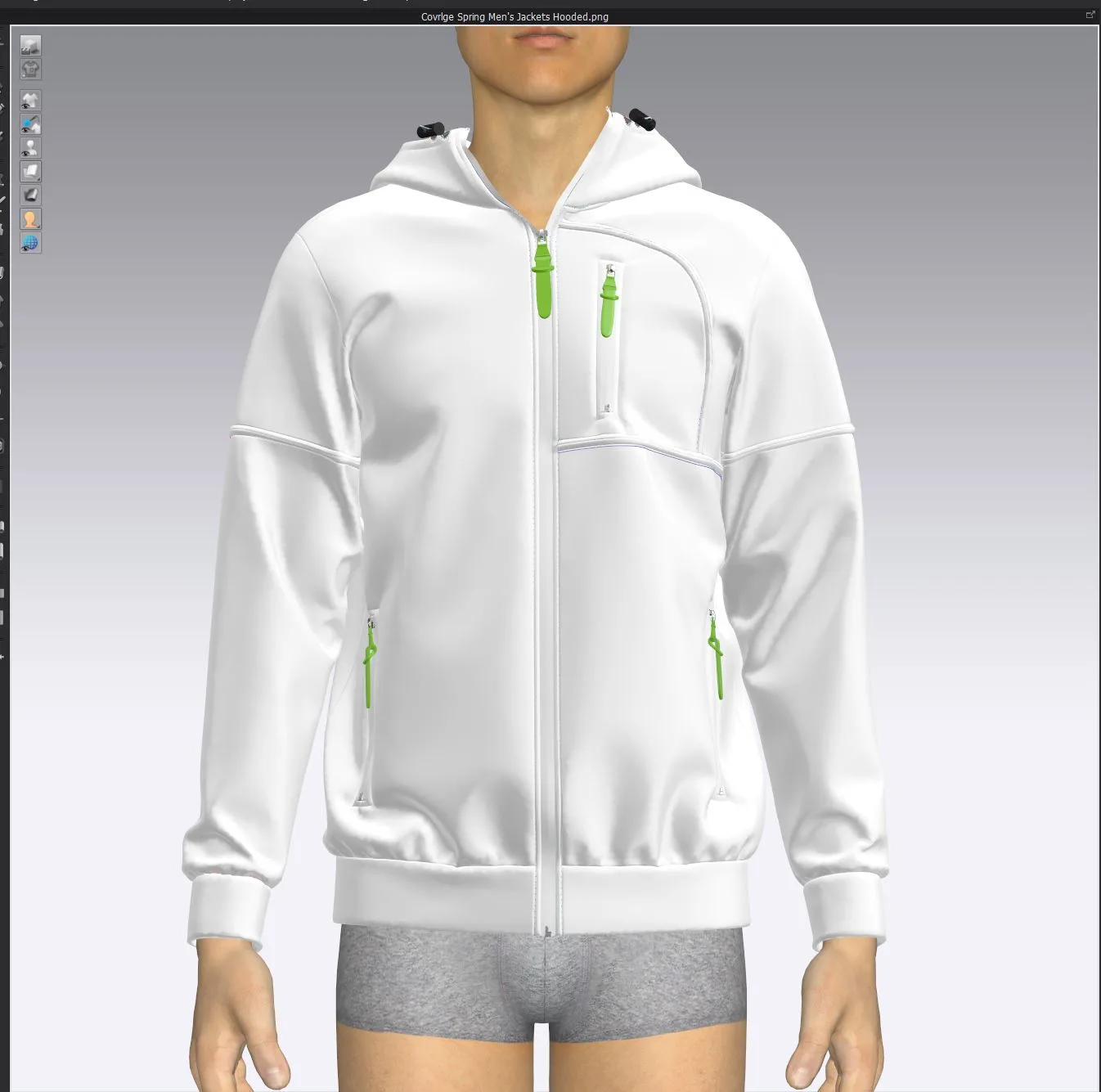 Covrlge Spring Men's Jackets Hooded, marvelous designer,clo3d