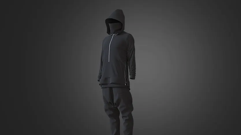 Techwear Outfit | clo3d | marvelous designer