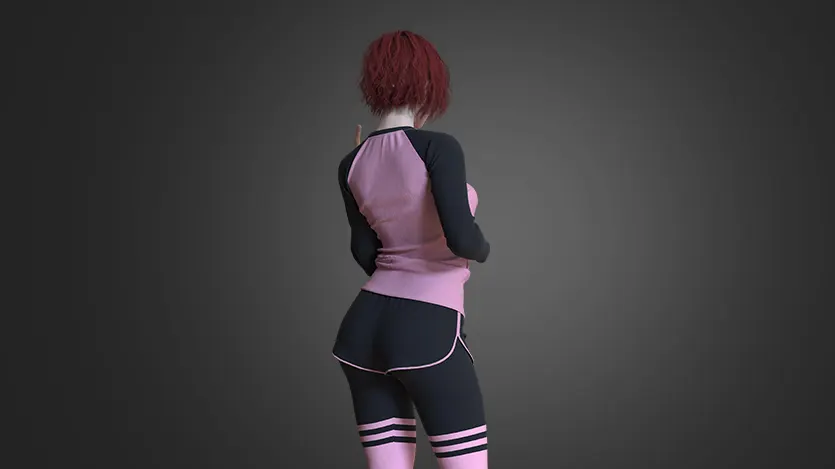 Women's Training Outfit | clo3d | marvelous designer