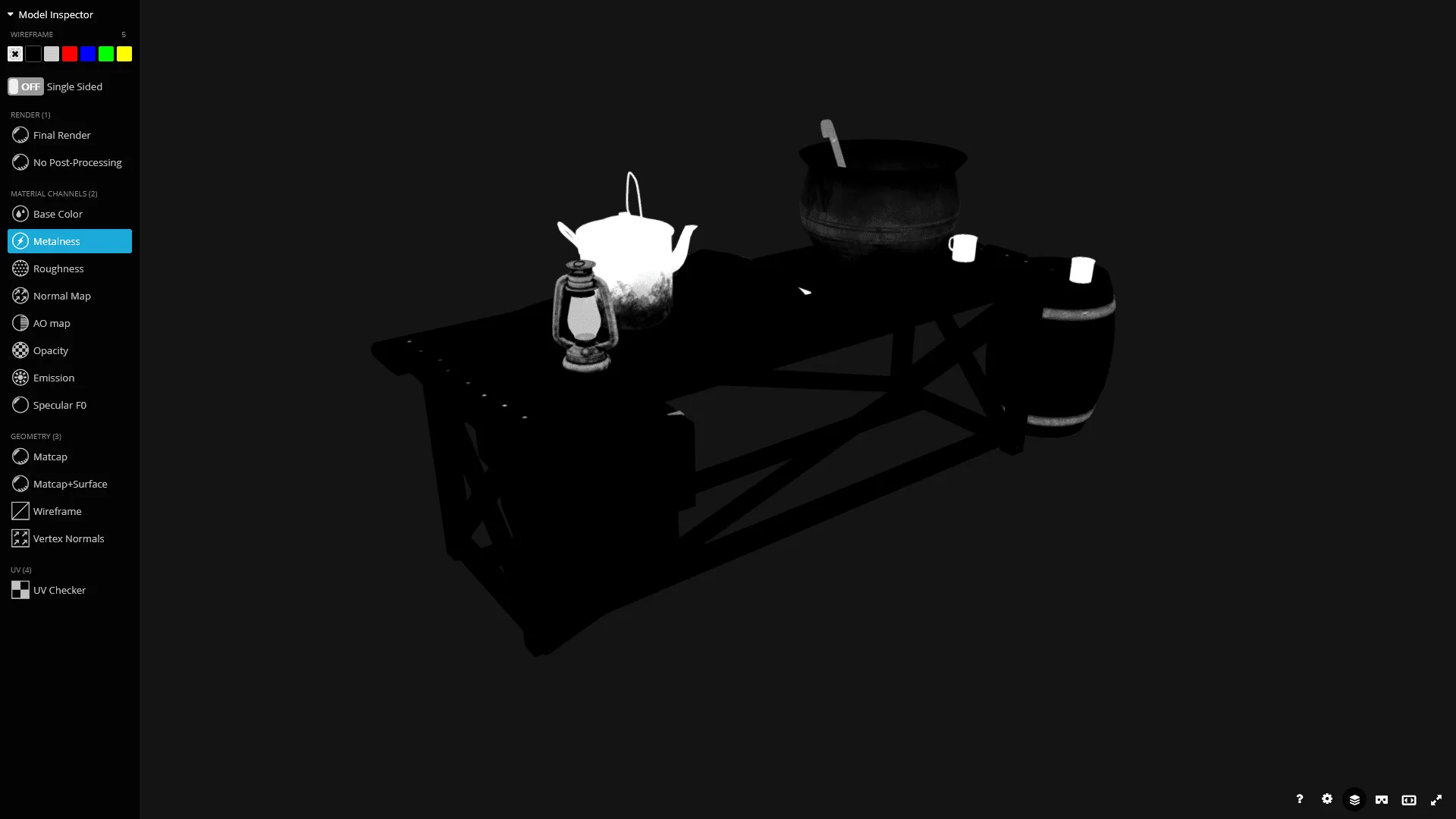 Game Asset - Table for preparing the stew Low-poly 3D model