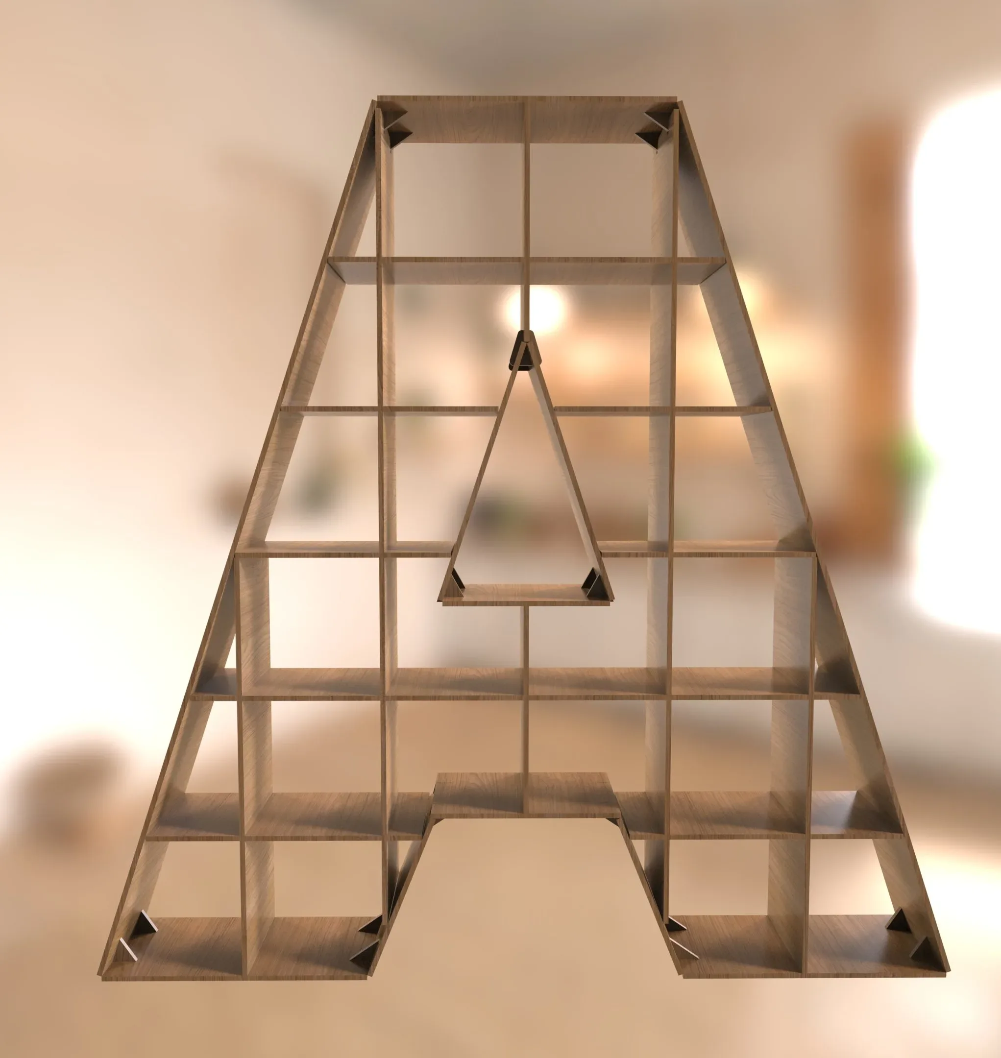 waffle shelf letter "A"