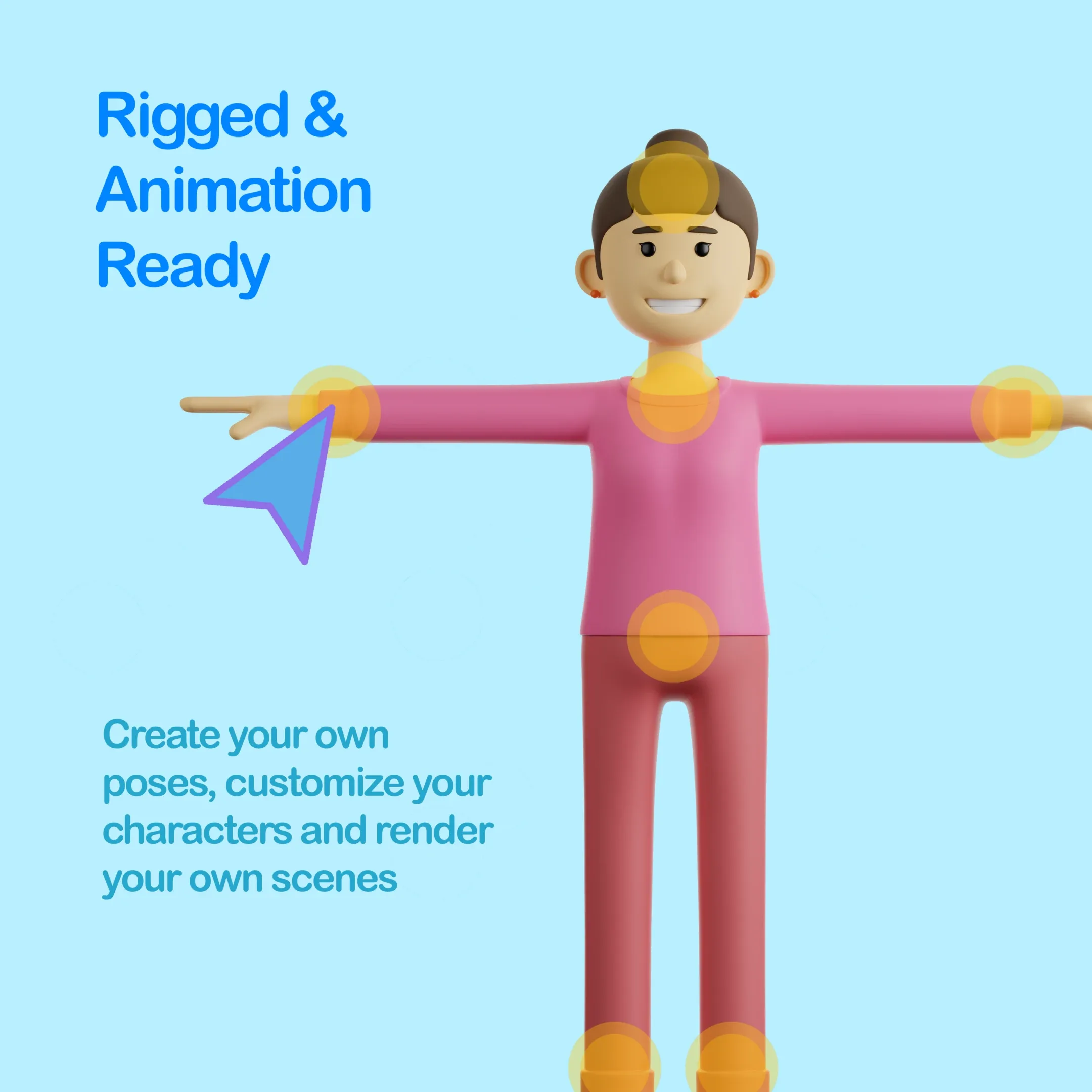 Cartoon Stylized Character Characters Rigged