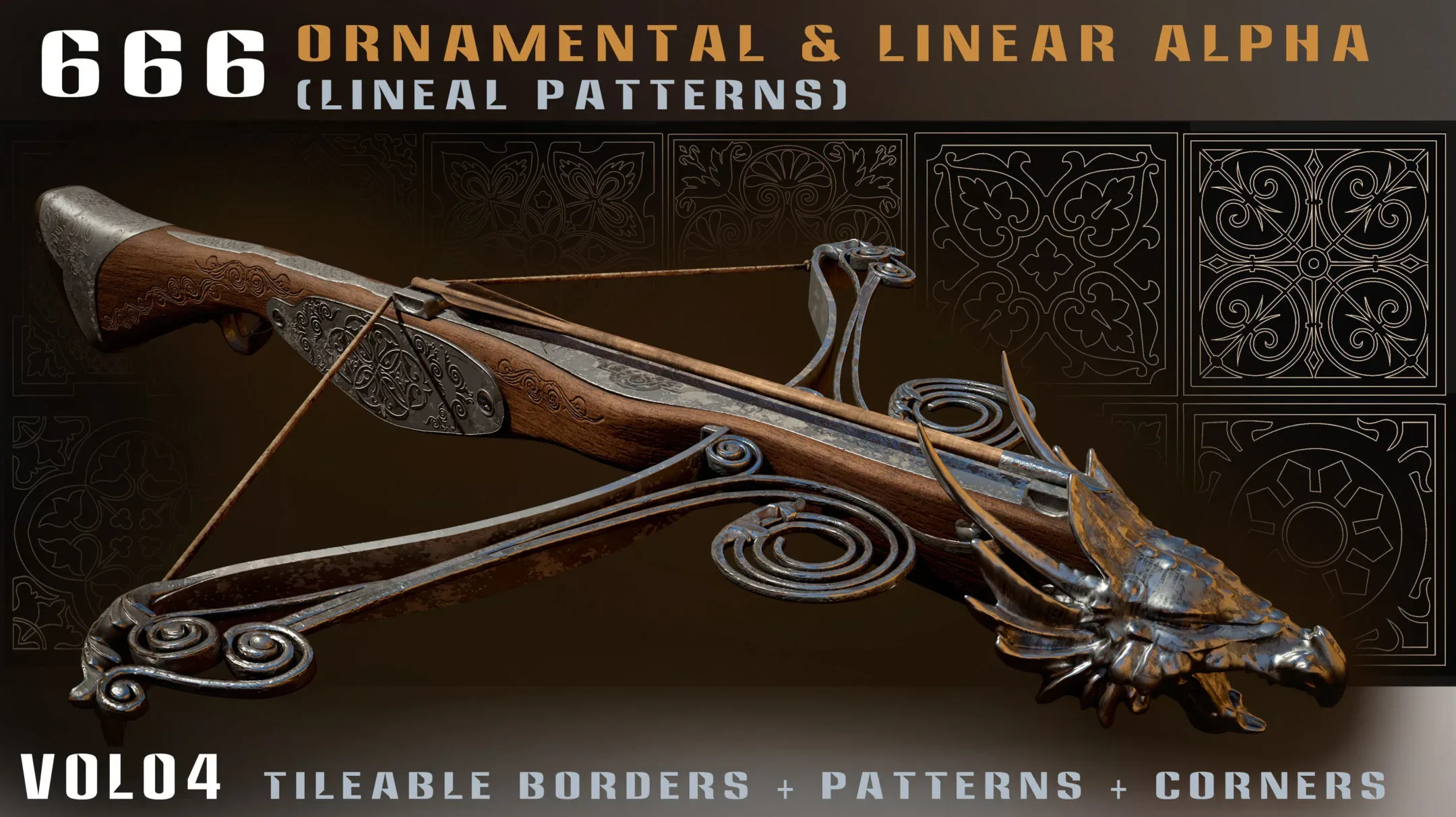 +1500 ornamental seamless ALPHA pattern and borders BUNDLE (30% OFF)