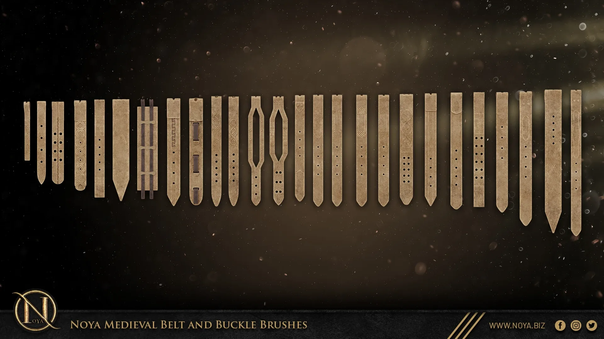 Zbrush | 108 Medieval Belt And Buckle Brushes