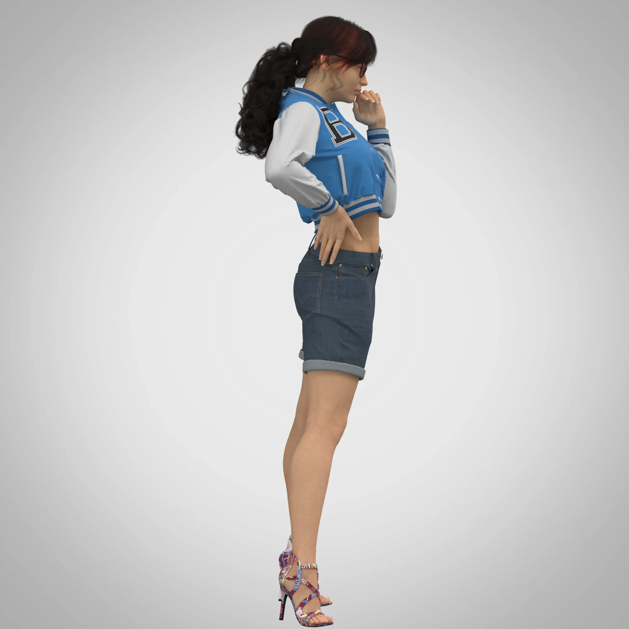 Baseball Fashion Jackets For Women, marvelous designer,clo3d