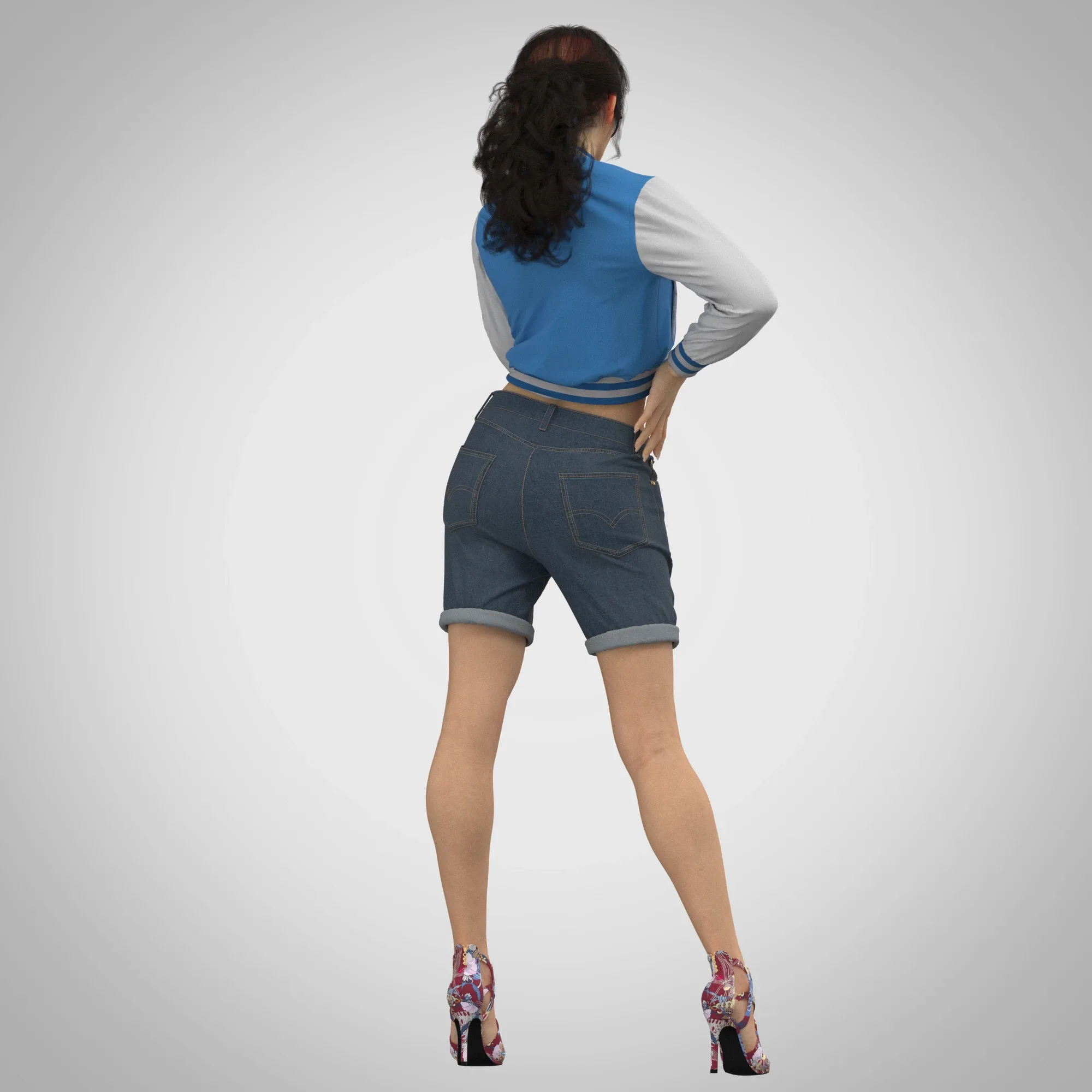 Baseball Fashion Jackets For Women, marvelous designer,clo3d