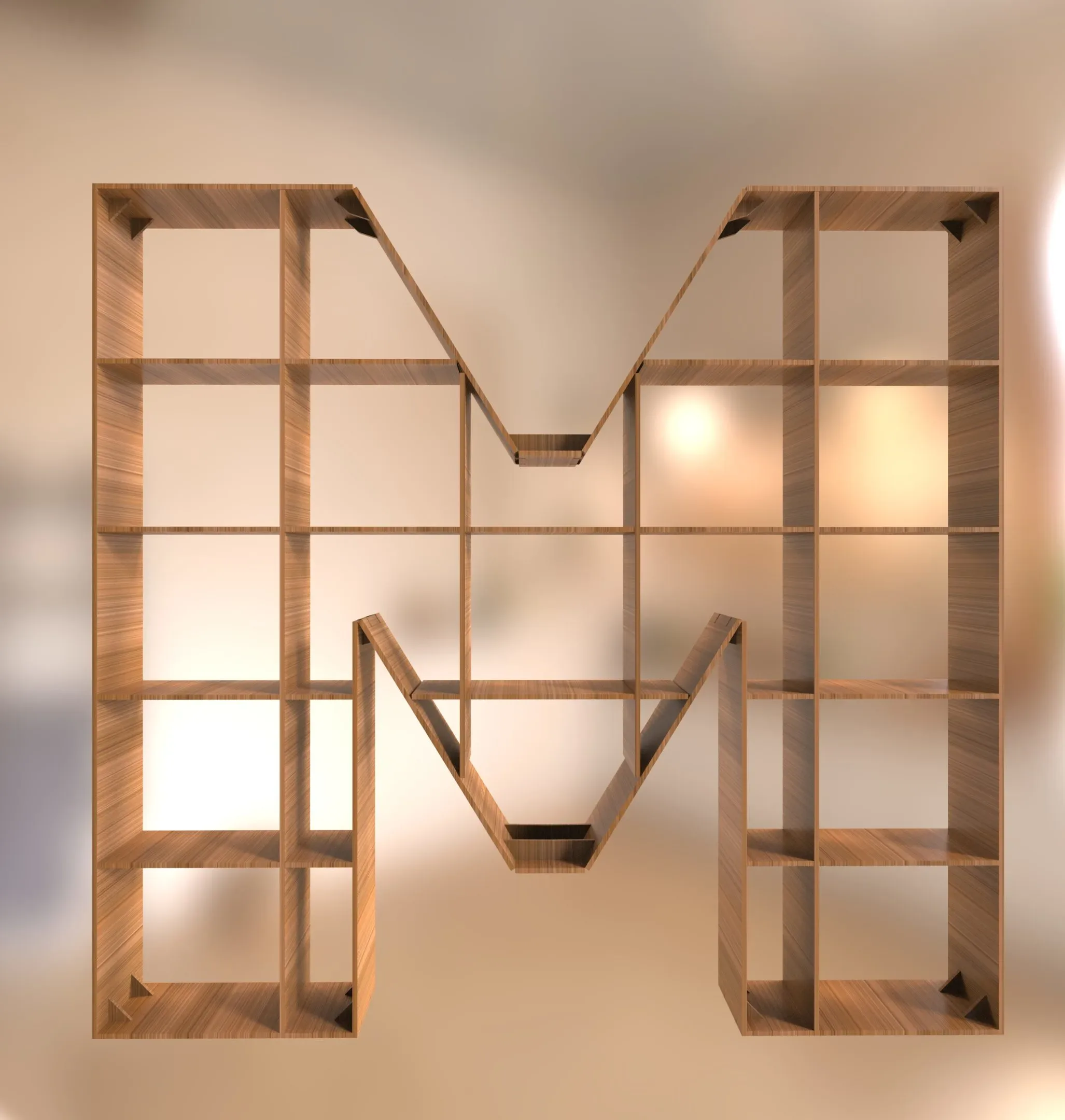 waffle shelf letter "M"