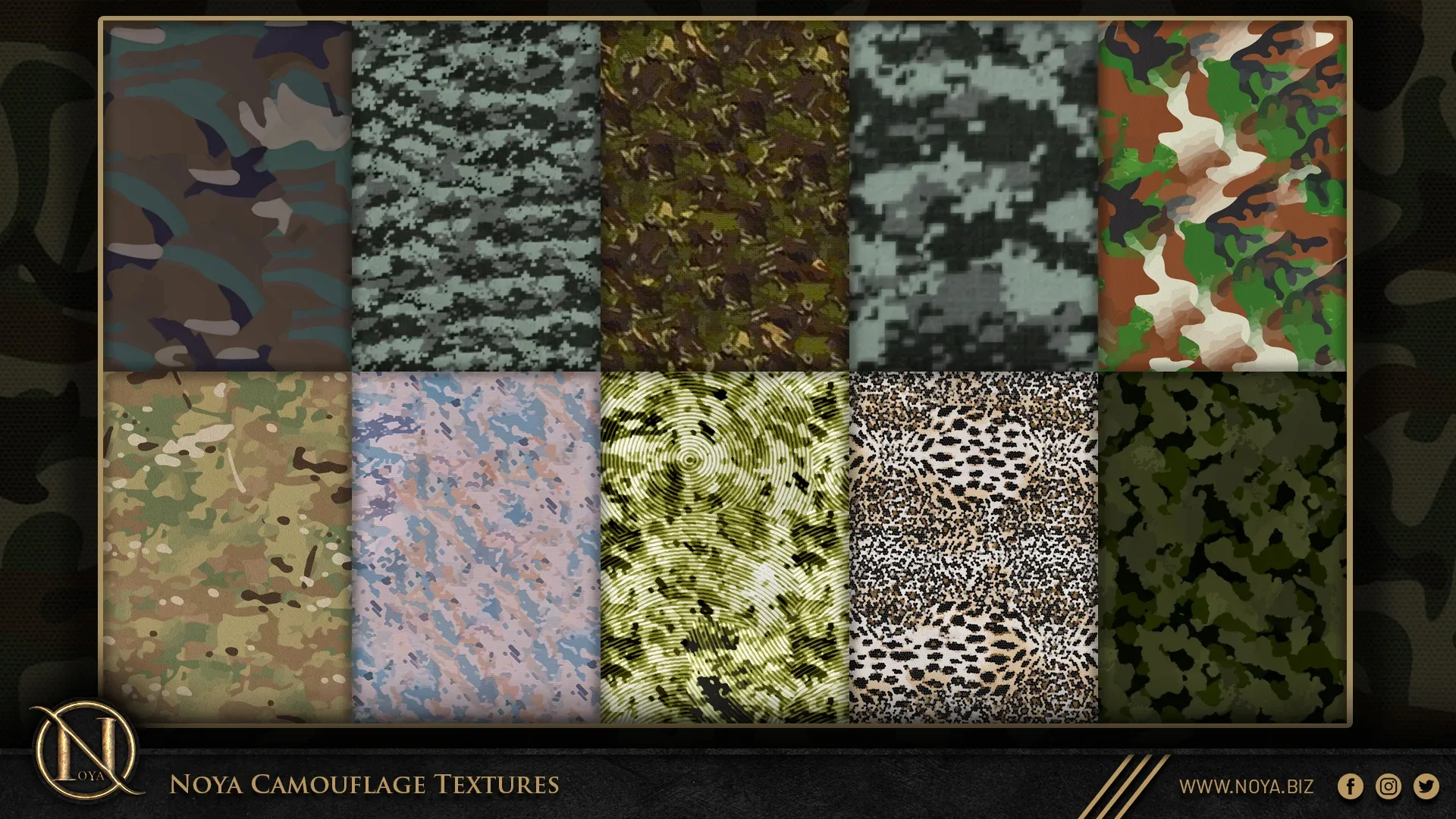 30 Noya Camouflage Textures