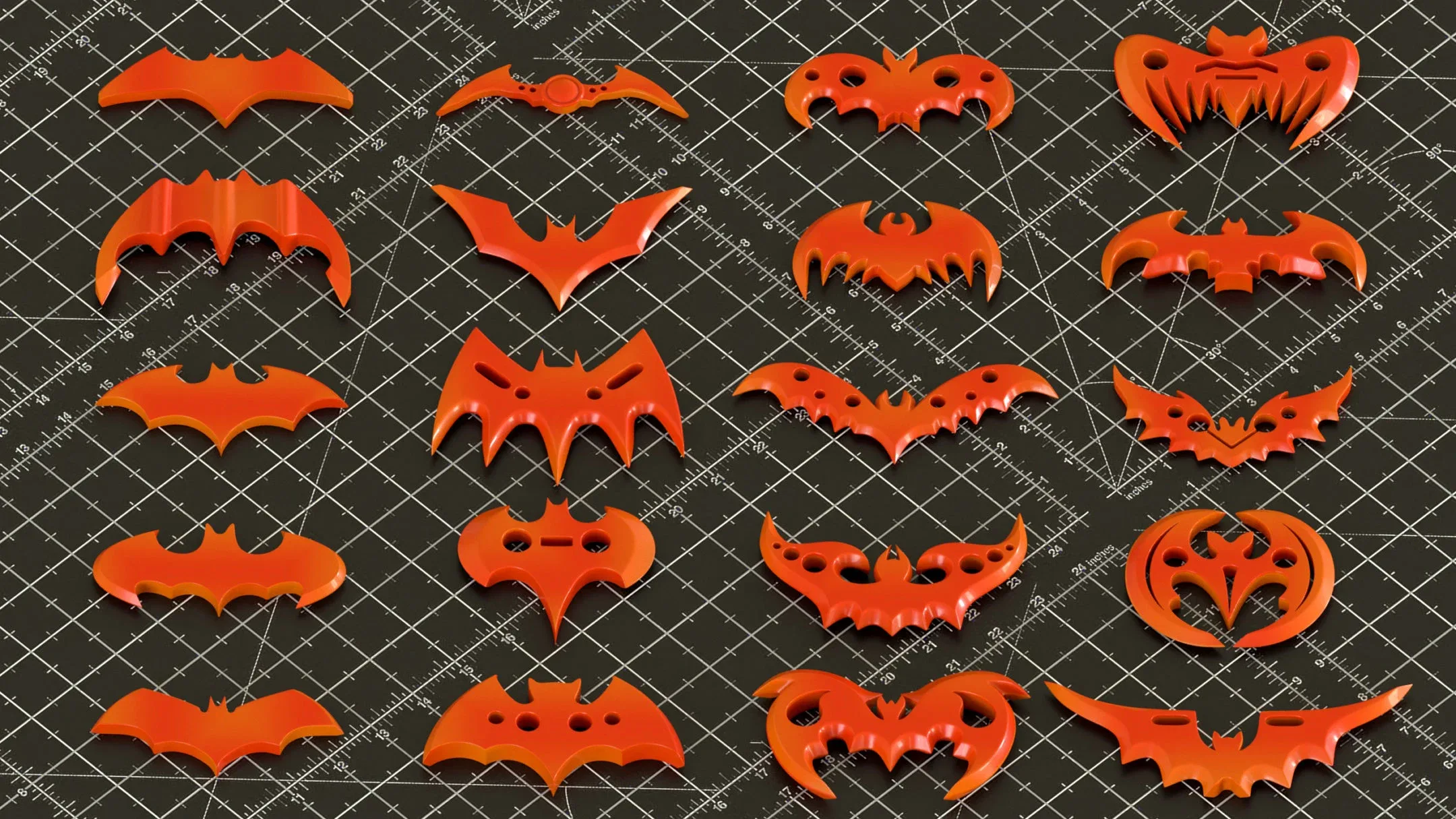 120 Hard Surface Shuriken Batman 3d Print Ready_vol 01