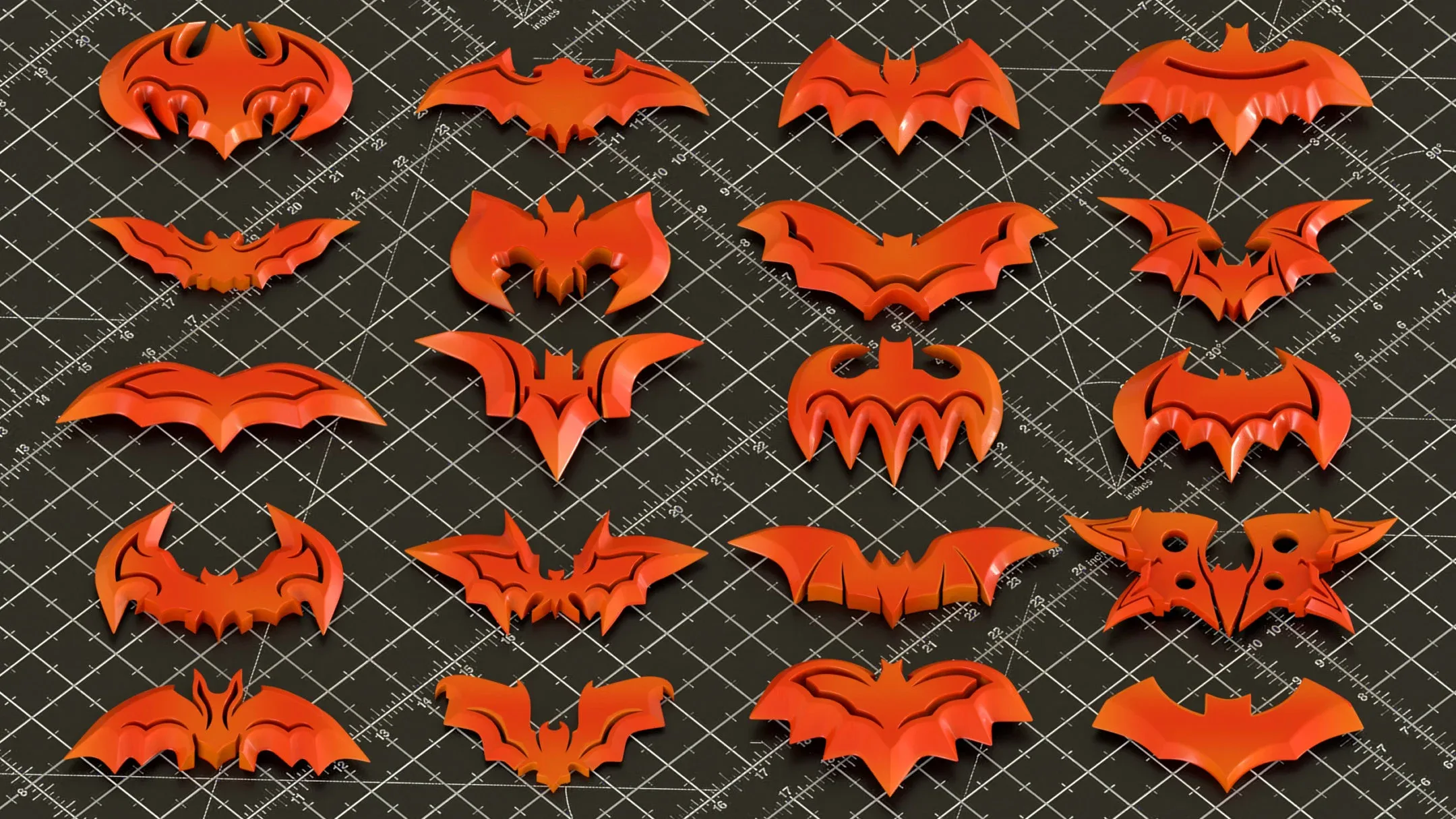 120 Hard Surface Shuriken Batman 3d Print Ready_vol 01