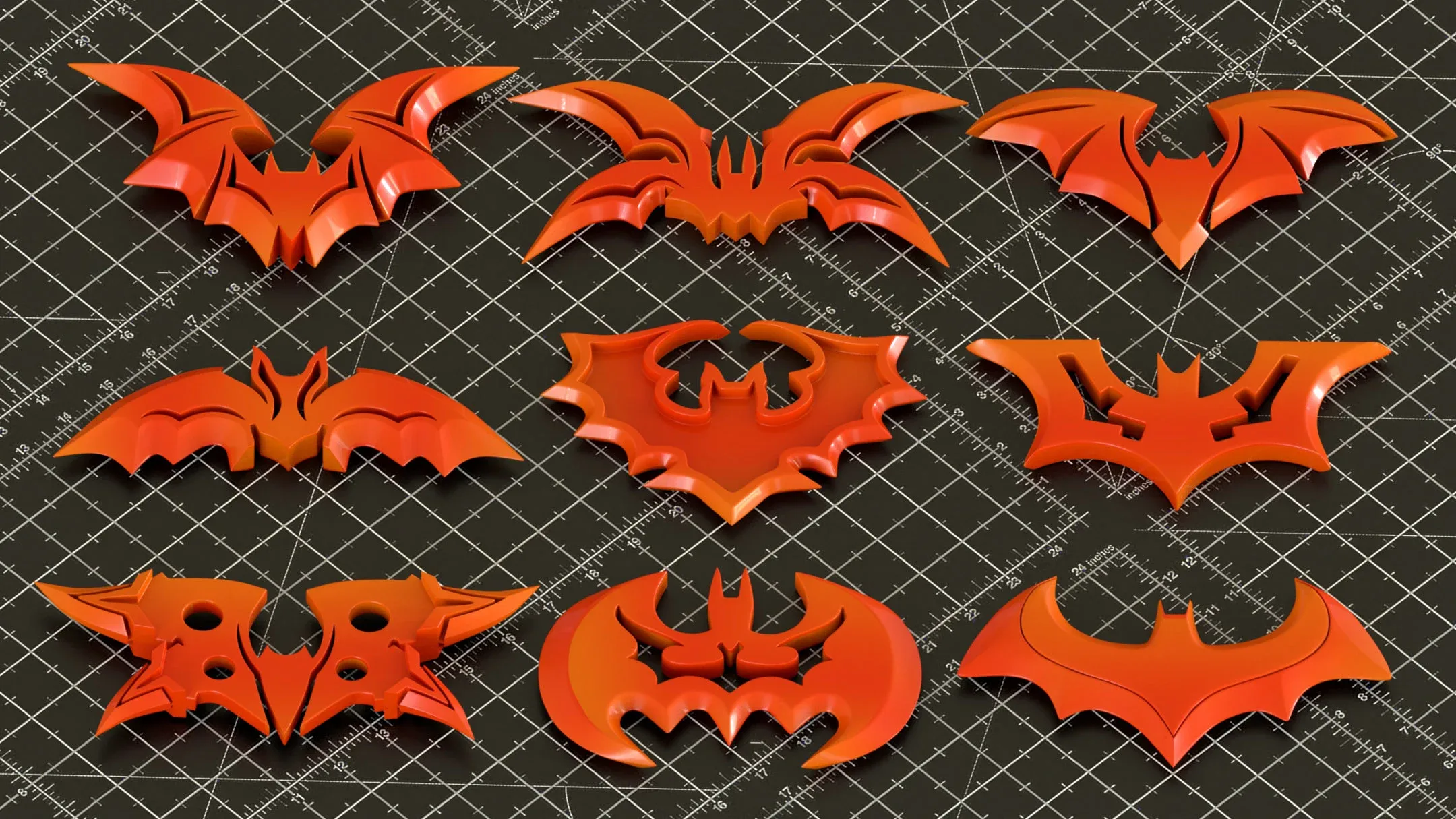 120 Hard Surface Shuriken Batman 3d Print Ready_vol 01