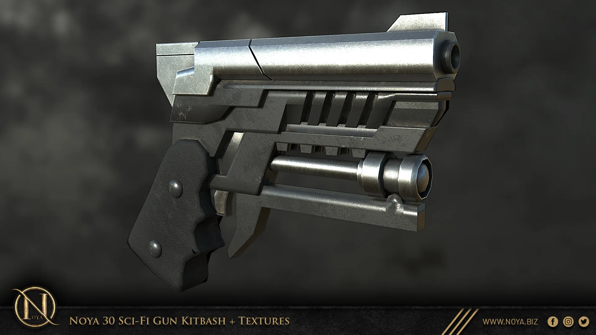 Noya 30 Sci-Fi Gun Kitbash with Textures - (Unreal engine / Unity)