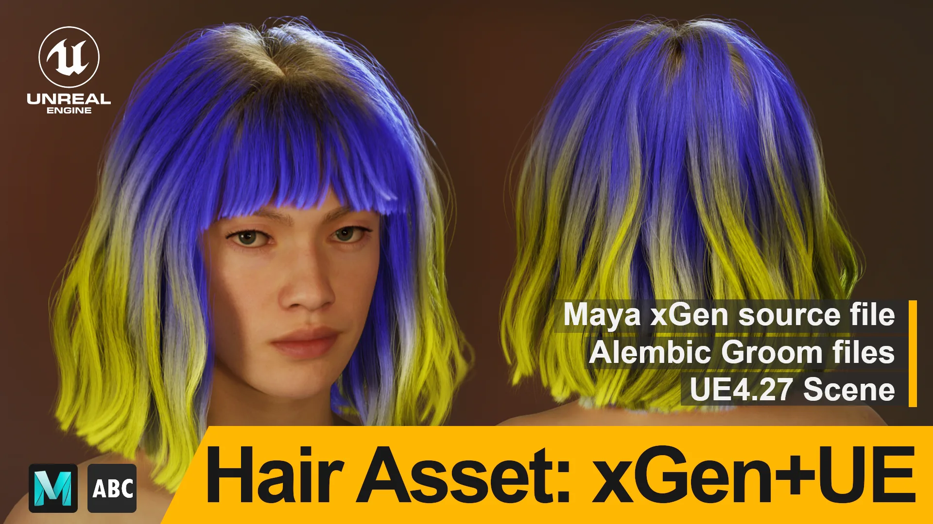 Maya xGen hair & UE Alembic groom - Metahuman Hair