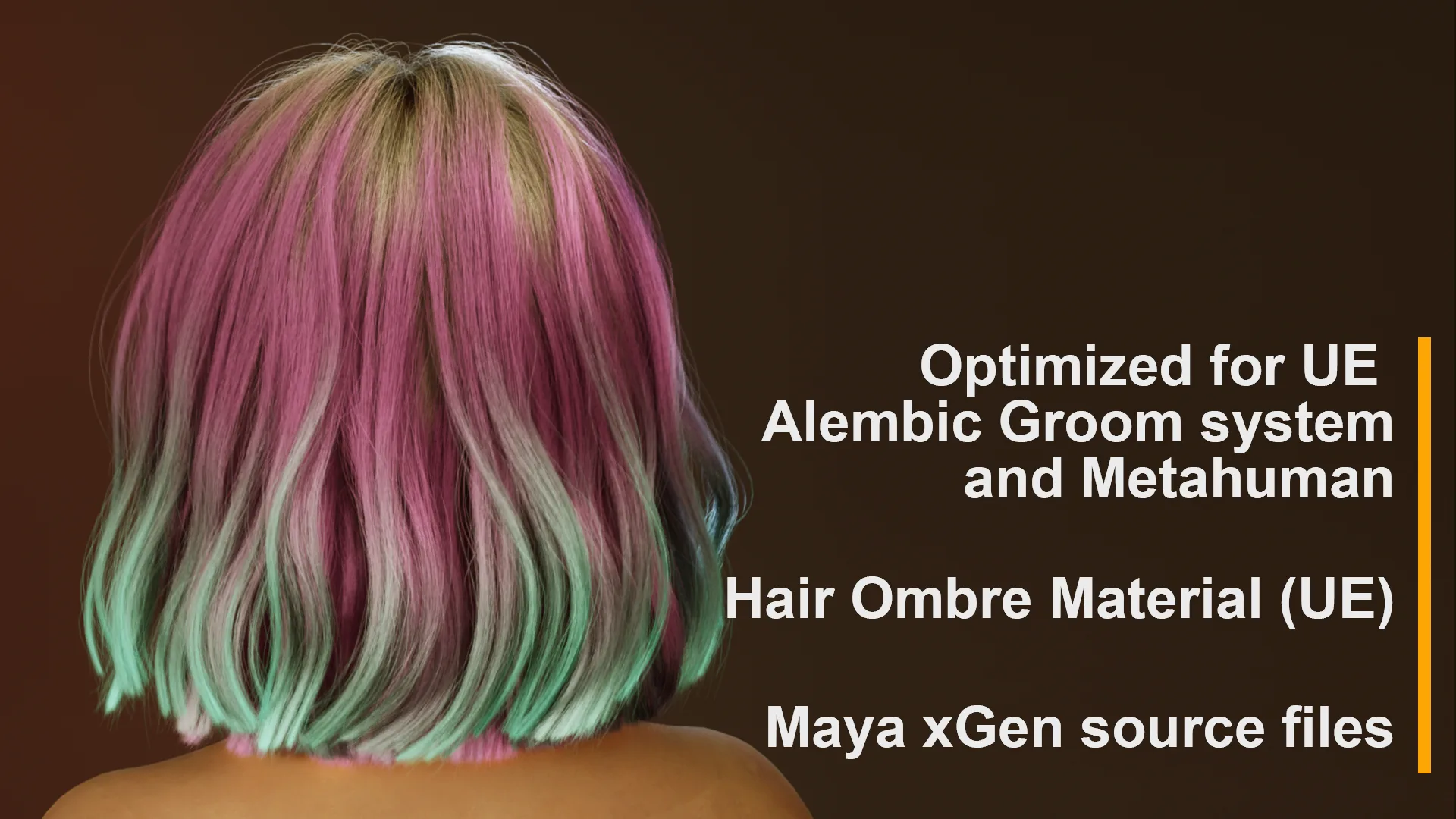 Maya xGen hair & UE Alembic groom - Metahuman Hair