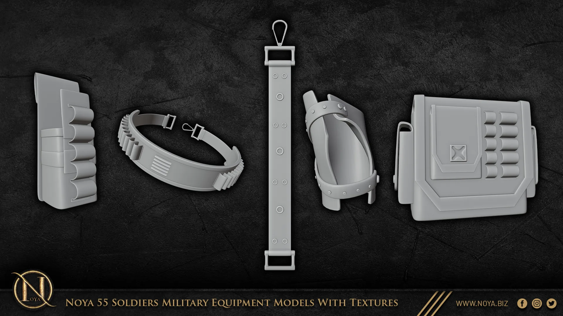 55 Soldiers Military Equipment Models With Textures