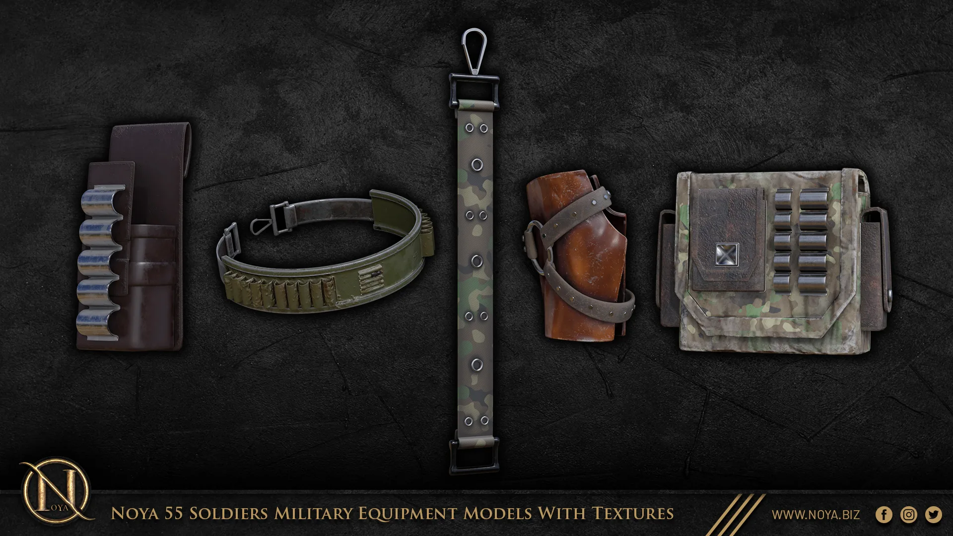 55 Soldiers Military Equipment Models With Textures