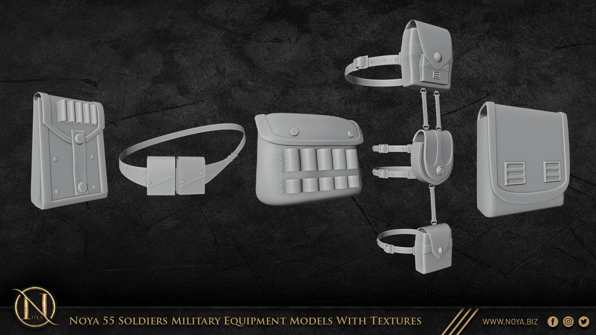 55 Soldiers Military Equipment Models With Textures