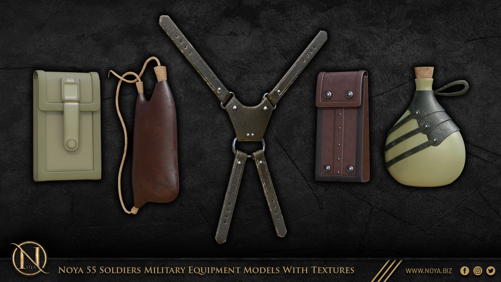 55 Soldiers Military Equipment Models With Textures