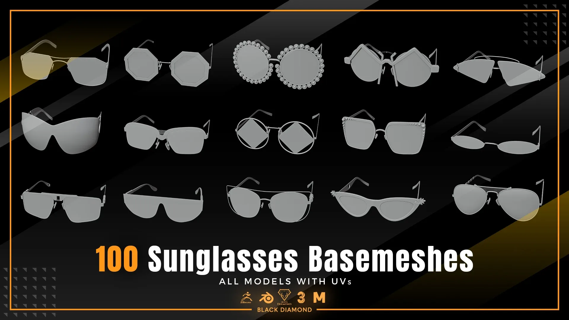 100 Sunglasses Basemeshes