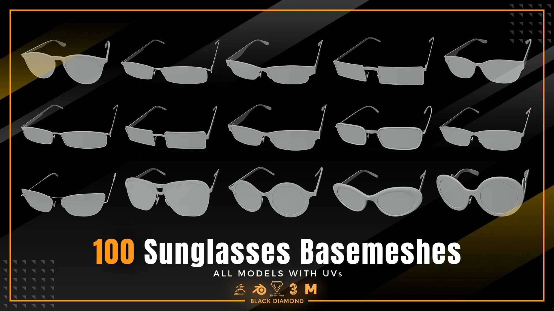 100 Sunglasses Basemeshes