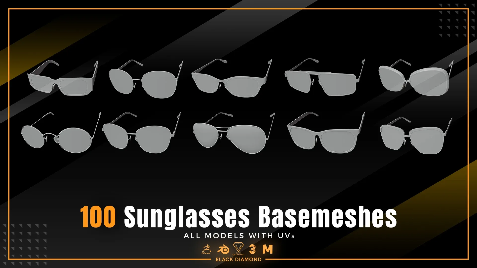 100 Sunglasses Basemeshes